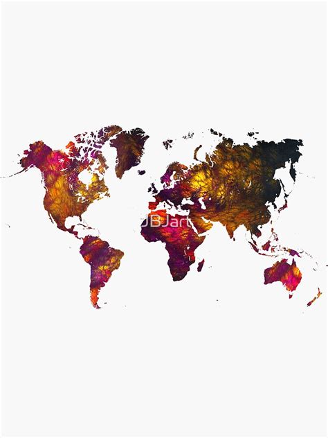 "World Map Mountains #worldmap #map" Sticker for Sale by JBJart | Redbubble