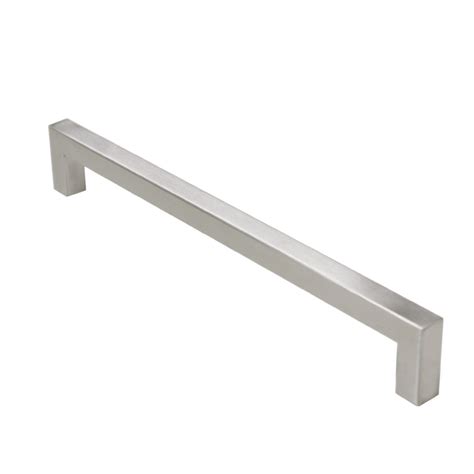 Stainless Steel Cabinet Pulls Square Bar Brushed Nickel Finish Door Ha ...