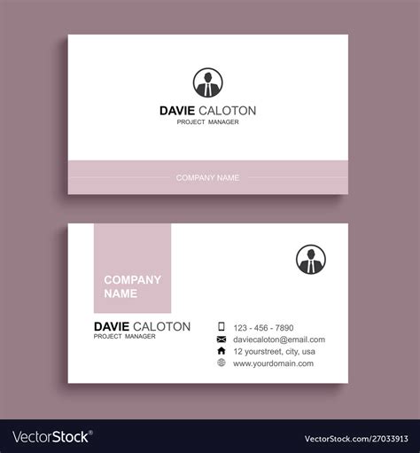 Paper & Party Supplies Templates DIY Card Minimal Business Card Business Card Template Business ...