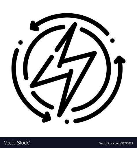 Energy transfer sign line icon Royalty Free Vector Image