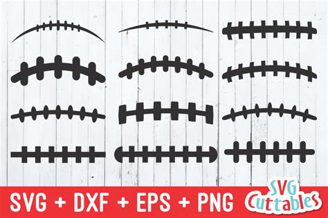 Football Laces Set of 12 | Football Cut File