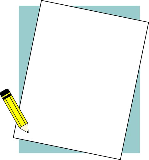 Paper Pencil | Free Stock Photo | Illustration of a blank paper frame with a pencil | # 7364