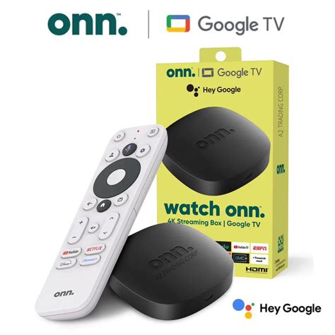 Onn. 4K Streaming TV Box (2nd Gen, 2023 Release) with Google TV and Voice Remote Control ...