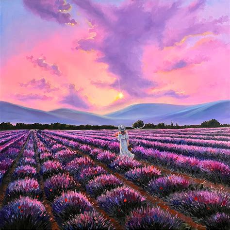 Lavender Fields Painting