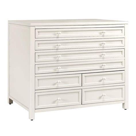 Martha Stewart Living Craft Space 42 in. W 8-Drawer Flat-File Cabinet in White-0464000400 - The ...