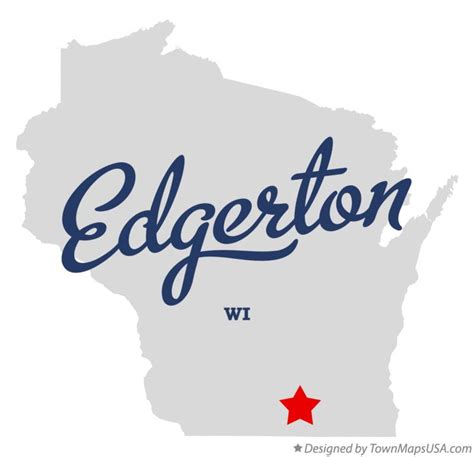 Map of Edgerton, WI, Wisconsin