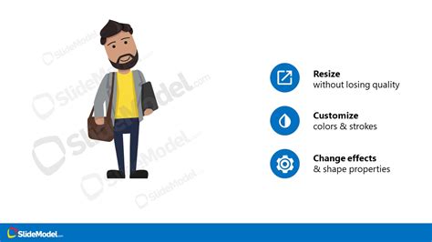 Millennial Male Character Illustration Scene - SlideModel