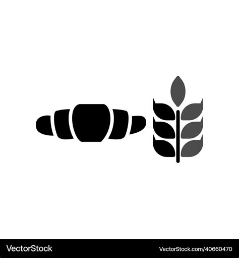 Graphic of croissant icon Royalty Free Vector Image