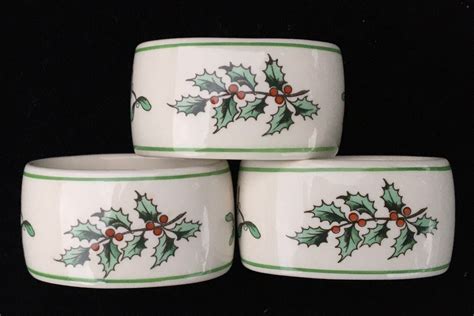 Set of 4 Spode Christmas Tree 2-3/8 Oval Napkin Rings | Etsy