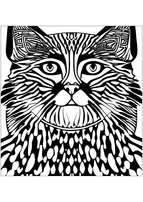 Funny cat - Cats Kids Coloring Pages