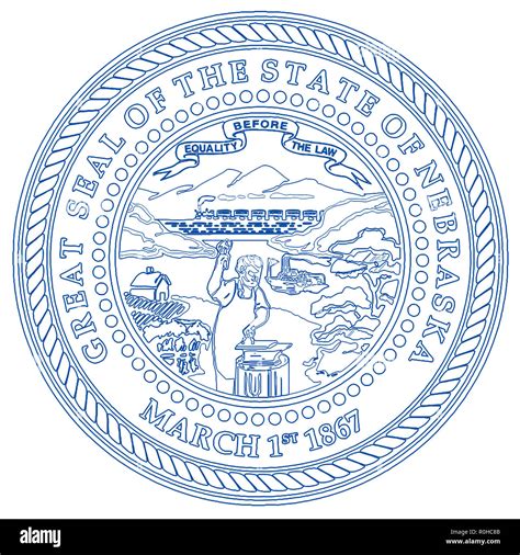 The seal of the American state of Nebraska Stock Photo - Alamy