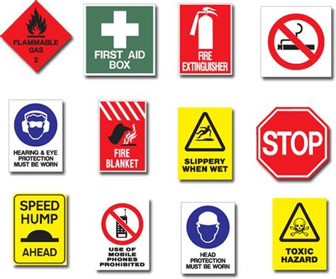 Health and safety signs learning with pictures | Safety signs and ...