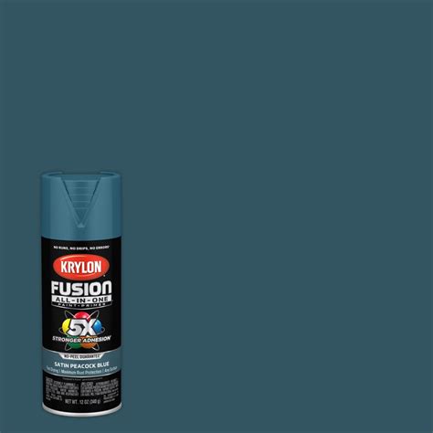Krylon Fusion All-in-one General Purpose Satin Peacock Blue Spray Paint (Actual Net Contents: 12 ...