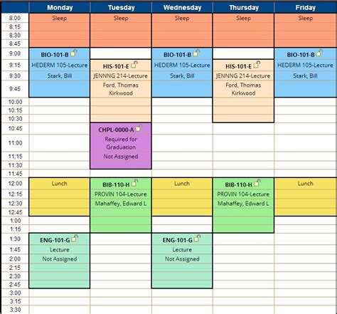 College Schedule Planner | Template Business