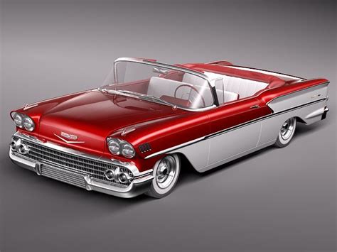 Chevrolet Bel Air 1958 convertible 3D Model .max .obj .3ds .fbx .lwo .lw .lws - CGTrader.com