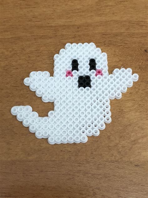 Perler bead ghost using mini beads | Hama beads halloween, Halloween beads, Hama beads patterns