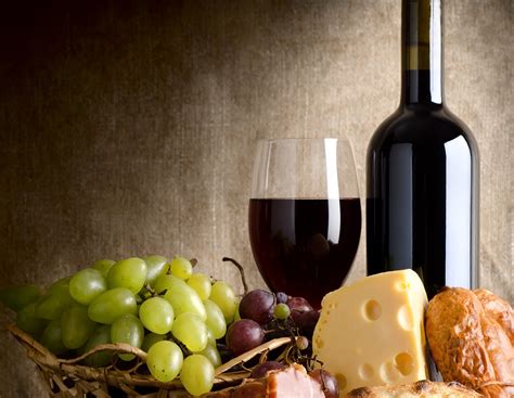 Wine bottle with grapes, cheese and bread wallpaper HD wallpaper ...