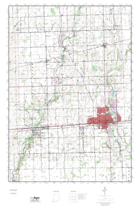 MyTopo Greenfield, Indiana USGS Quad Topo Map