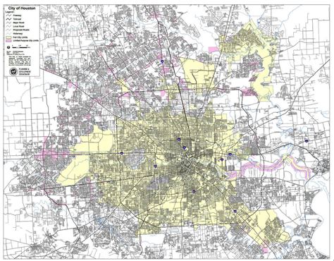 Houston City Limits Map - United States Map States District