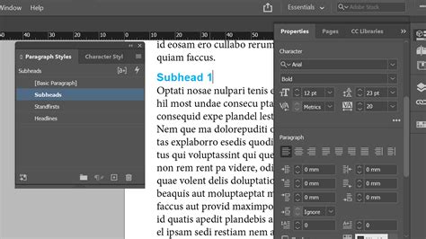 How to Use InDesign Paragraph and Character Styles