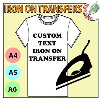 Personalised Custom Iron On T Shirt Transfer Quality Print Your Name Image Text | eBay