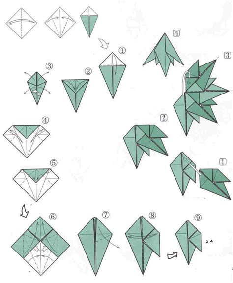 Origami ideas: Step By Step Origami Christmas Tree Instructions