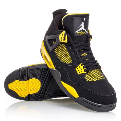 Air Jordan 4 Retro - Mens Basketball Shoes - Black/Yellow Online ...