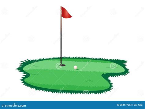 Golf hole stock illustration. Illustration of golf, pole - 35417725