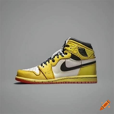 Sponge bob inspired air jordan 1 sneakers on Craiyon