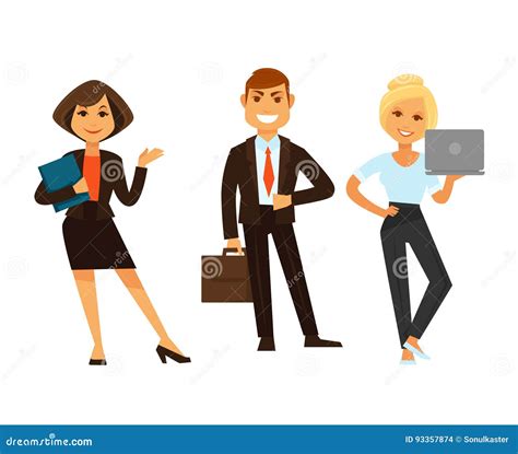 Business People Vector Icons of Manager Clerk and Director Stock Vector - Illustration of ...