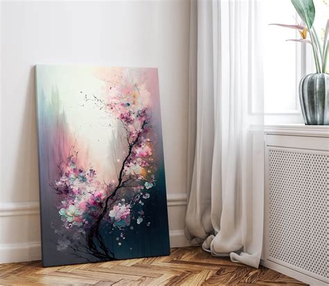 Cherry Blossom Tree Canvas Wall Art Cherry Blossom Decor - Etsy