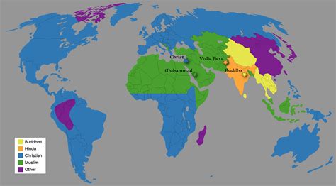 Religious Map Of World