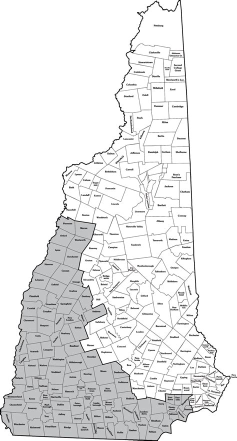 Map Of New Hampshire Cities And Towns - Maping Resources