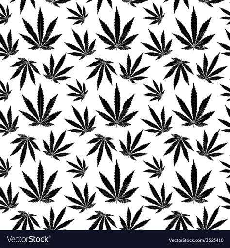 Seamless pattern cannabis leaf Royalty Free Vector Image