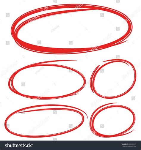 Vector Hand Drawn Marker Elements Red Stock Vector 408098323 - Shutterstock