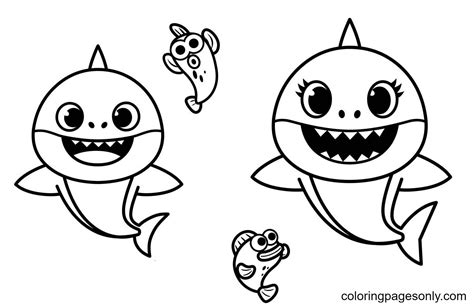 Kids Coloring Pages Baby Shark Coloring Pages