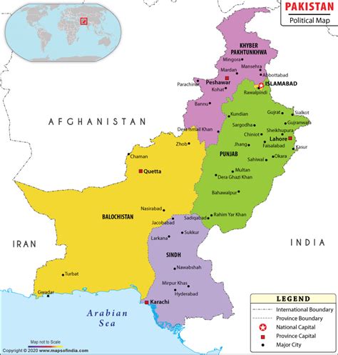 Pakistan Political Map Hd - Caresa Vivianne