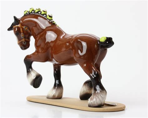 Clydesdale Draft Horse Figurine Hagen Renaker Mini Ceramic