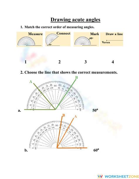 Drawing Angles Worksheet