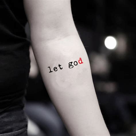 Let Go Let God Temporary Tattoo Sticker - OhMyTat