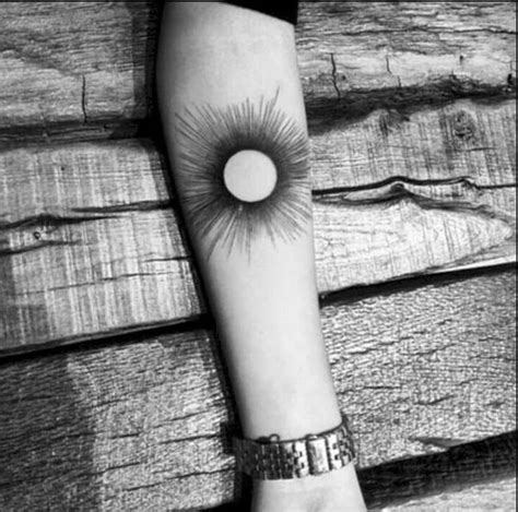 Realistic Sun Tattoo