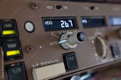 boeing777 cockpit details Stock Photo | Adobe Stock