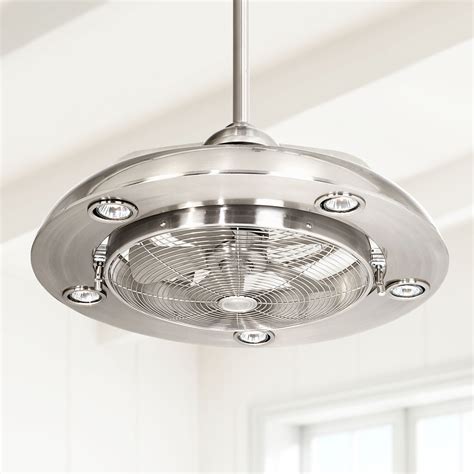 24" Possini Euro Design Modern Ceiling Fan with Light LED Remote ...