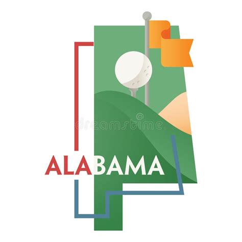 Alabama State Map. Vector Illustration Decorative Design Stock Vector ...