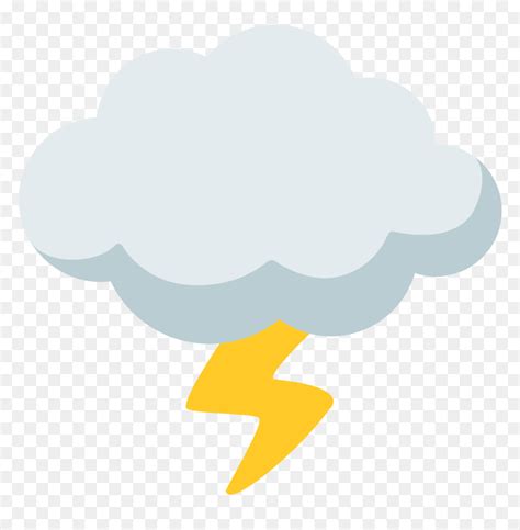 Emoji Cloud W Lightning , Png Download, Transparent Png - vhv