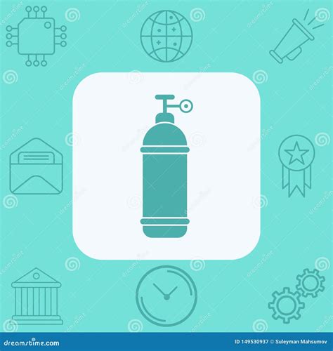 Gas Cylinder Vector Icon Sign Symbol Stock Illustration - Illustration of flammable, fuel: 149530937