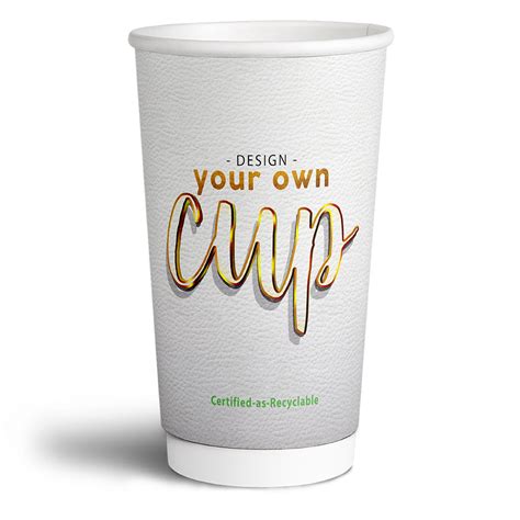20 oz Recyclable Double Wall Paper Cup - Cup Print
