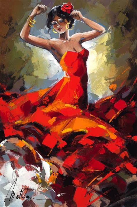 The Story Behind Anatoly Metlan’s Flamenco Dancers | Dancer painting ...