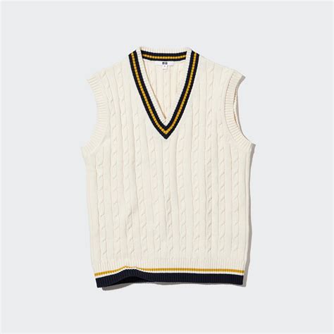 Cable V-Neck Vest | UNIQLO US