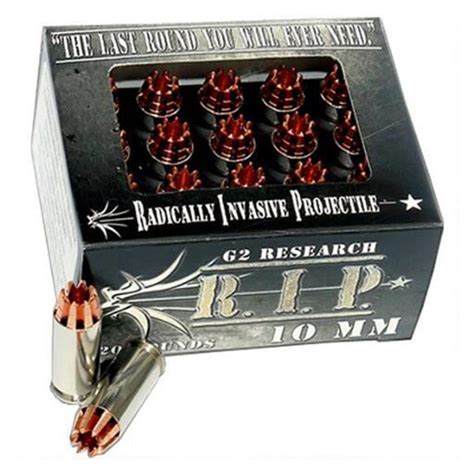 G2 Research RIP, 10mm, SCHP, 115 Grain, 20 Rounds - 672701, 10mm Auto Ammo at Sportsman's Guide